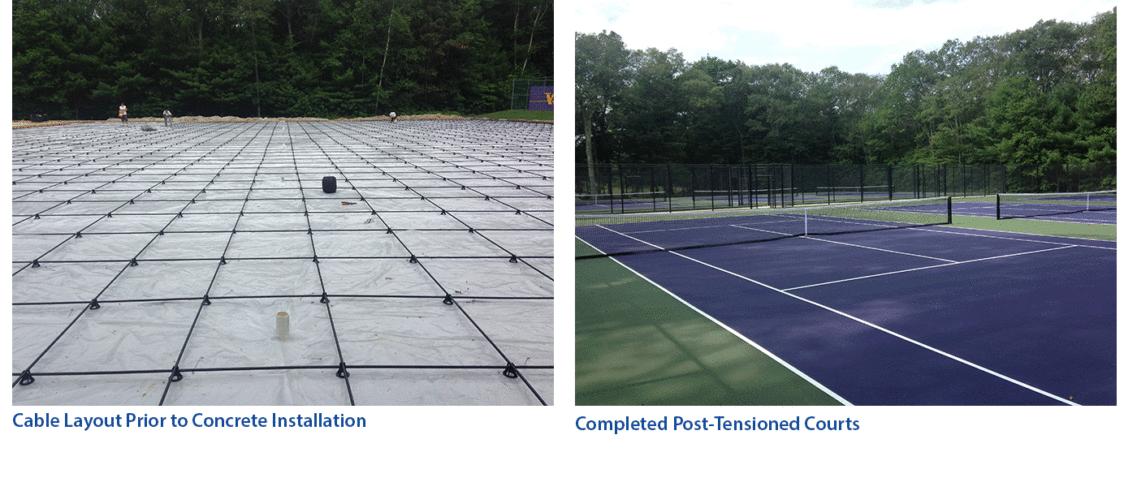 Asphalt vs. Post-Tensioned Concrete Tennis Courts - Gale Associates
