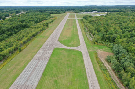 View Of Runway 32 And Taxiway A