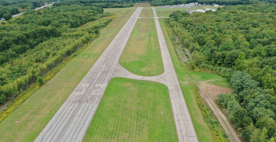 View Of Runway 32 And Taxiway A
